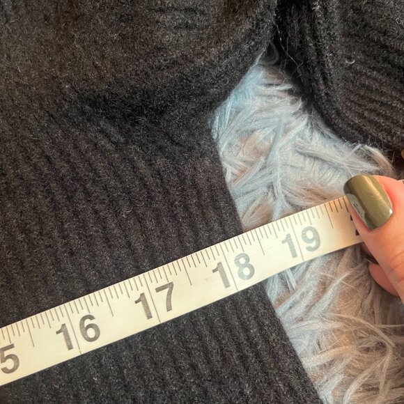 Eileen Fisher Black Cowl Turtleneck 100% Cashmere Oversized Sweater - Picture 3 of 5